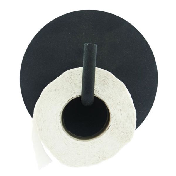 Toilettenpapierhalter Text - schwarz