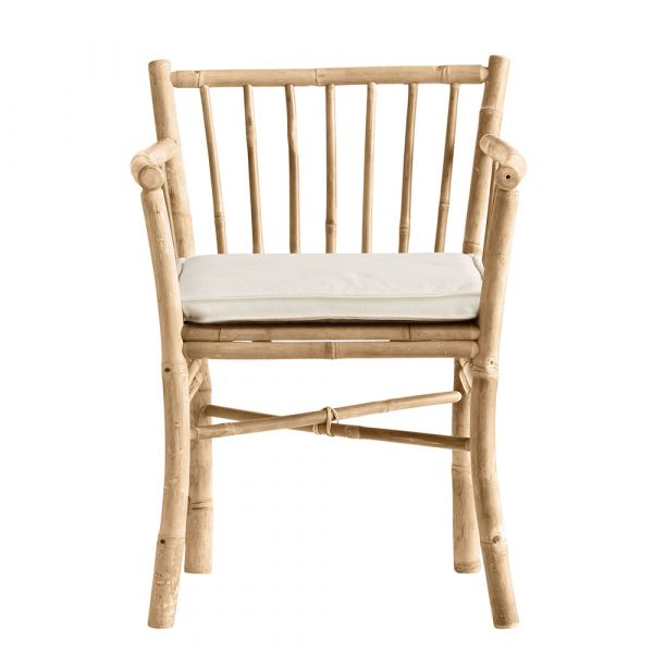 Bamboo Dining Chair mit Armlehne - inkl. Auflagen in versch. Farben