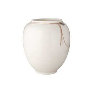 Vase aus Keramik - glänzend weiß 33 cm
