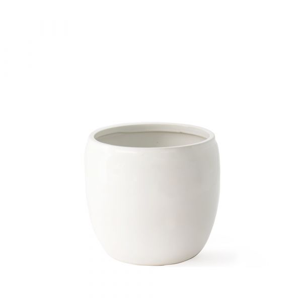 Übertopf aus Keramik - weiß Ø 14 cm