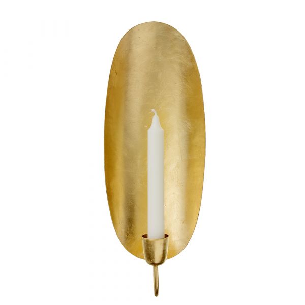 Wandkerzenhalter Oval - gold