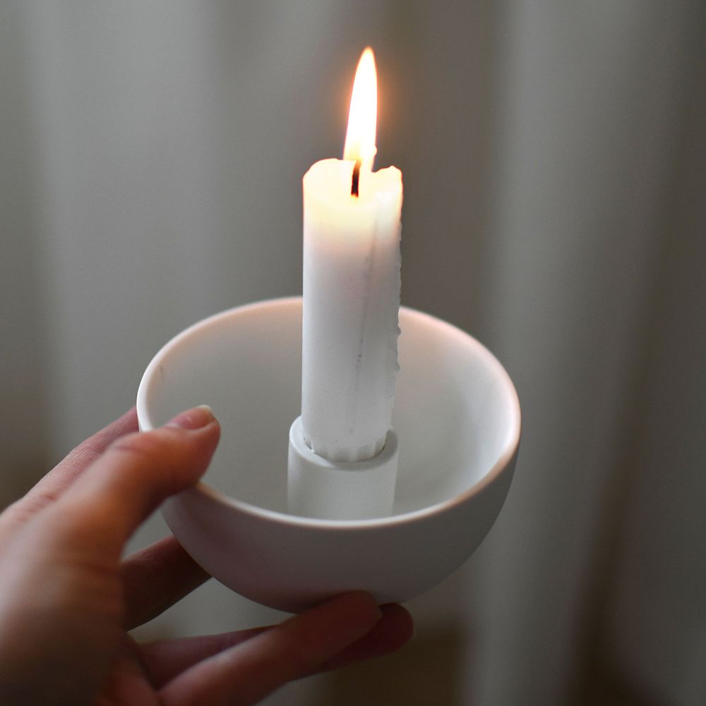 Kerzenhalter Lidatorp - weiß mini