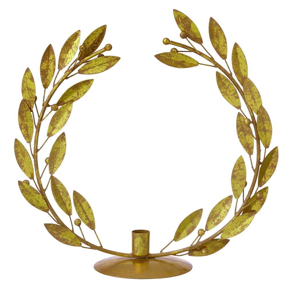 Kerzenhalter Leaf Wreath - gold L