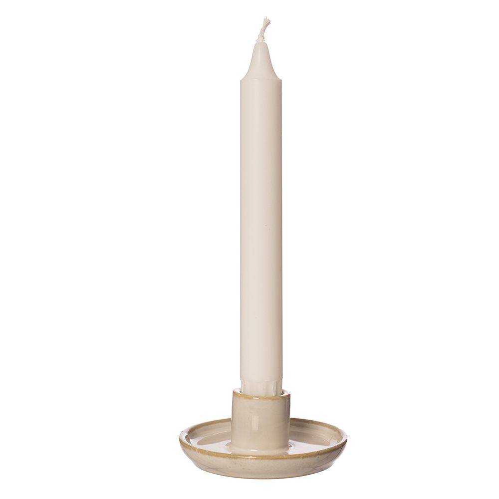Kerzenhalter - naturweiß Ø 9 cm