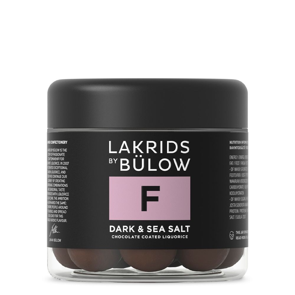 Lakrids F Dark & Sea Salt - 125 g