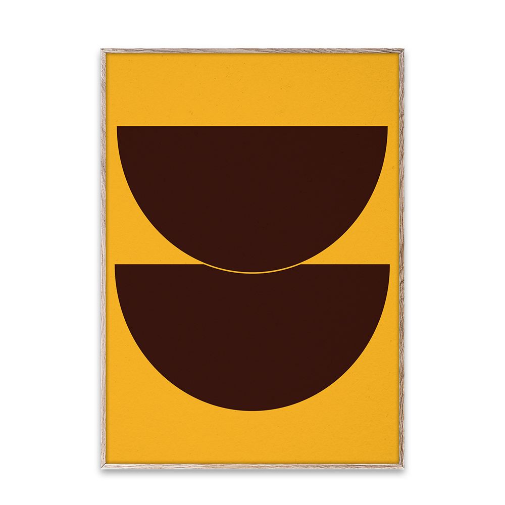 Poster - Half Circles II - Yellow - 50x70 cm