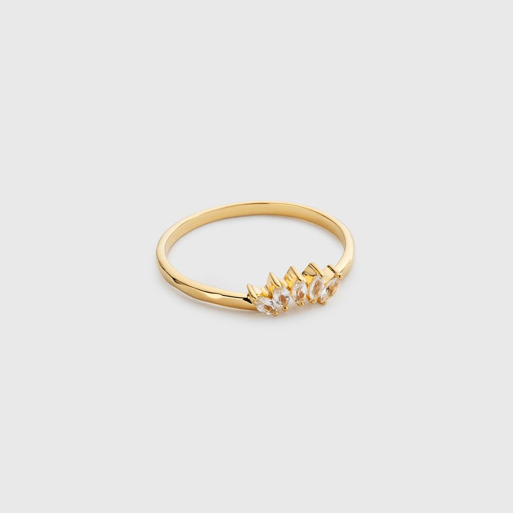 Ring Theodora - gold/wei