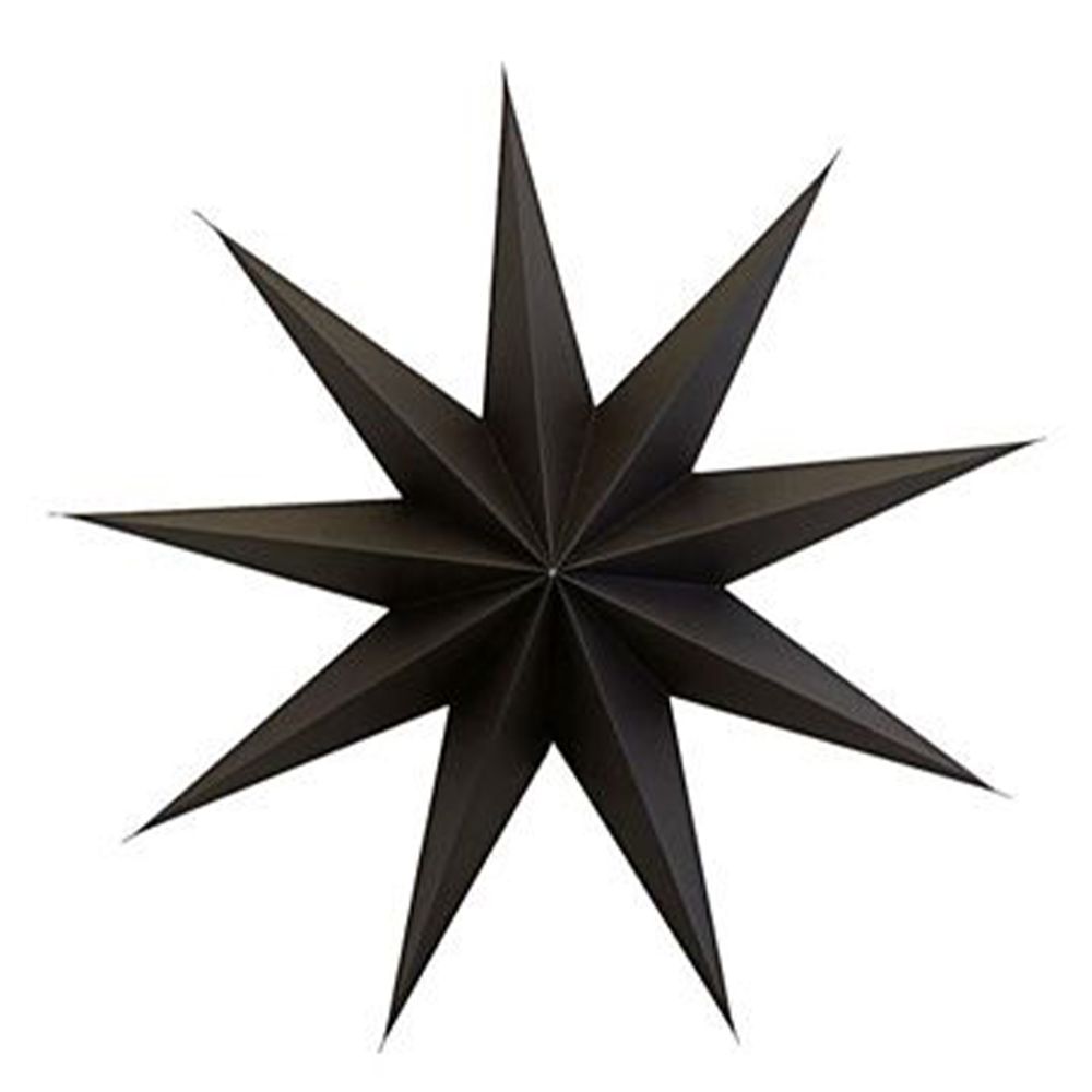 Stern aus Papier 9 Points 60 cm - braun
