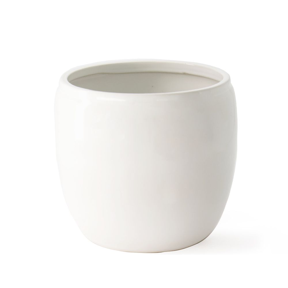 Übertopf aus Keramik - weiß Ø 22,5 cm