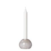 Kerzenhalter aus Glas - beige Ø 7,5 cm