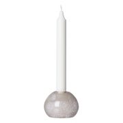 PRE ORDER Kerzenhalter aus Glas - beige Ø 9 cm