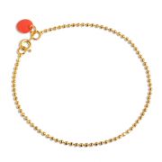 Armband Ball Chain Gold - coral