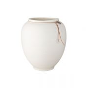 Vase aus Keramik - matt weiß 33 cm