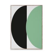 Poster - Half Circles III - Green/Blue - 50x70 cm
