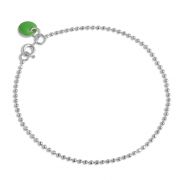 Armband Ball Chain Silber - green