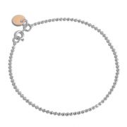 Armband Ball Chain Silber - pale peach