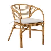 Chair Rattan with Cushion - h 77 cm
