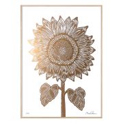 Druck Sonnenblume - gold/wei 50  70 cm