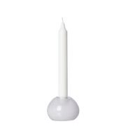 Kerzenhalter aus Glas - weiß Ø 7,5 cm
