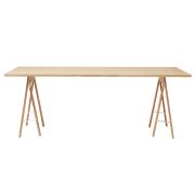 Linear Tischplatte - Eiche weiß 205 x 88 cm