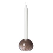 PRE ORDER Kerzenhalter aus Glas - braun Ø 9 cm