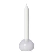 PRE ORDER Kerzenhalter aus Glas - weiß Ø 9 cm
