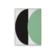 Poster - Half Circles III - Green/Blue - 30x40 cm