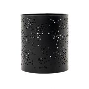 Teelichthalter Rando - schwarz 13 cm