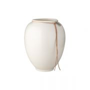 Vase aus Keramik - glänzend weiß 22 cm