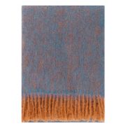 Wolldecke Revontuli - rust-denim blue